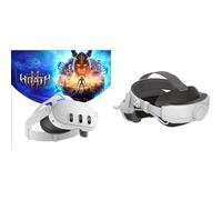 Meta Quest 3 128GB and Venom Power Strap for Meta Quest - Padded Headstrap with Integrated Power Bank