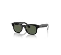 Meta Wayfarer Sunglasses in Shiny Black & G-15 Green