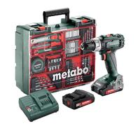 Metabo SB 18 L Cordless Impact Driver Set + 2 Batteries, Charger, Case, Accessories, Brush