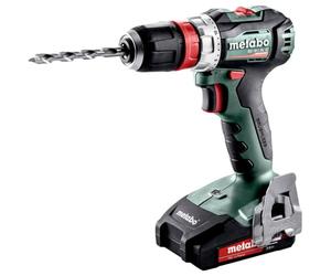 Metabo 602327500 Cordless Drill BS 18 L BL Q 18 V, 2X 2 Ah Li-Ion Batteries, Brushless, Tool Quick Change Function, Includes Charger, in Case, Max. Torque: 25 Nm (Soft) / 60 Nm (Hard)
