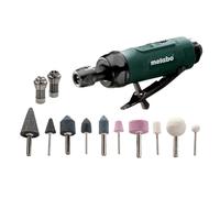 Metabo 604116500 DG 25 Set: Compressed Air Die Grinder Set with Collets, Mounted Points, Spanners and Carrying Case