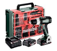 Metabo SB 18 LBL 18V Brushless Combi Drill Kit - Includes 78-Piece Accessory Set