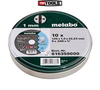 Metabo 616359000 Cutting Discs SP 125 x 1.0 x 22.23mm Inox TF 41 x10 Pcs