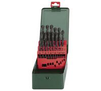 METABO HSS-R 25 PIECE DRILL BIT SET IN METAL CASE - 627152000