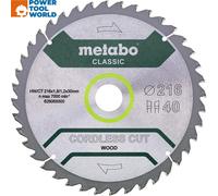 Metabo 628065000 HW/CT 216X30. 40 WZ 5 Circular Saw-Blade , Green