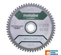 Metabo Circular saw blade 216mm x 30mm 60T 628066000 multi material wood metal