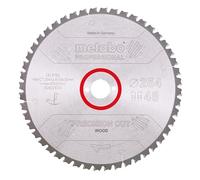 Metabo 628221000 48 WZ 5 Degree Circular Saw-Blade, Green, 254 x 30 mm | For KGS 254 M/Plus and KS 254 Plus, ideal for MDF, hardwood and softwood, low vibration, precise WZ teeth with 5° neg.