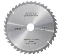 Metabo 628279000 Cordless Cut Wood Classic Saw Blade 165 x 1.6/1.0 x 20 Z36 WZ 15°