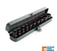 Metabo 628831000 Impact Screwdriver Socket Spanner Set 1/2-Inch, Set of 10