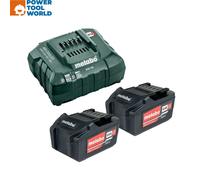 Metabo 685050000 18v Basic Set Inc 2x 4.0Ah Li-Power CAS Batteries & ASC 55 C...