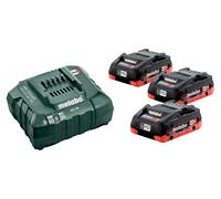 Metabo Basis Asc 30-36v + 3x 18v 4.0ah Charger And Battery Black