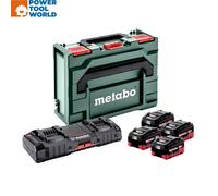 Metabo 685143000 18v Basic Set Inc 4x 10.0Ah Batts & ASC 145 DUO Charger In M...