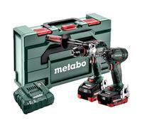 Metabo 685184590 18V Cordless Combi Hammer Drill & Impact Driver Kit With 2 X 5.5Ah Batteries, Charger & Case