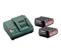Metabo 685300000 Battery Base Set (2 Batteries 2.0 Ah, Charger SC 30, 12 V, Li-Ion Tool Batteries, Replacement Batteries for Power Tools)