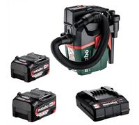 Metabo AS 18 HEPA Wet Dry Vacuum Cleaner 18V Dust Extraction + x2 5.2ah Battery