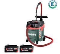 Metabo AS 36-18 M 30 PC-CC M-Class Vacuum Cleaner With 2 x 5.2Ah Batteries