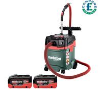 Metabo AS 36-18 M 30 PC-CC M-Class Vacuum Cleaner With 2 x 8Ah Batteries