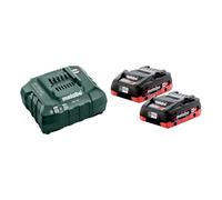 Metabo Basic Set 2 x 18v LiHD 4.0Ah Batteries & ASC 55 Charger 685163380