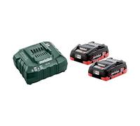 Metabo Basic Set 2 x 18v LiHD 4.0Ah Batteries & ASC 55 Charger, 685163380