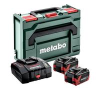 metabo Basic Set - 2 x LiHDX 8.0 Ah Batteries, Quick Charger ASC 290, metaBOX 145 - Powerful, Durable, 18 V Battery Technology - Ideal for Professionals