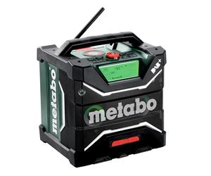metabo Battery Construction Site Radio RC 12-18 32W BT DAB+ - 18 V - Bluetooth, AUX, IP54 Splashproof, Dustproof, Shockproof - Charging Function for Batteries and Smartphones