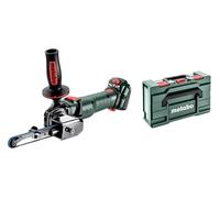 metabo BFVB LTX BL Cordless Belt File 90-18 V, 6-19 mm Sanding Belt Width - Brushless Motor, Variable Speed, Slim Sanding Arm, Metalworking, for Precise Grinding - Includes Accessories and metaBOX