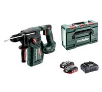 metabo Combination Hammer KH 18 LTX BL 24, SDS-Plus 18 V Drilling | 2.2 J power, brushless motor, includes 2 x 4.0Ah LiHD batteries, ASC 55 charger and metaBOX 165 L case