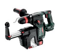 metabo Cordless Combination Hammer KH 18 LTX BL 24 Q Set ISA - 18 V, 2.2 J Impact Energy, 24 mm Drilling Diameter in Concrete - SDS-plus with Suction Brushless Motor, Ideal for Drilling and Chiselling