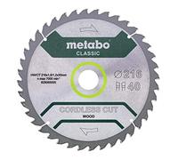 METABO Hoja de Sierra 628654000 Cordless Cut Classic 216 x 30 mm Dientes 40 WZ 5°/B
