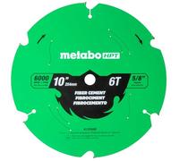 Metabo HPT 10-Inch Fiber Cement Blade, 6-Tooth, Industrial High Performance Tungsten Carbide, PTFE Coating, Laser-Cut Expansion Slots, 115764M