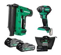Metabo HPT 18V MultiVolt™ Brad Nailer + Impact Driver Combo Kit, KC18DEXQD