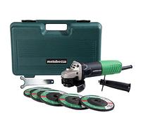 Metabo HPT G12SR4 4-1/2" Angle Grinder, Case & 5 Abrasive Wheels Included, 6.2-Amp, Compact and Lightweight, 5 Year Warranty
