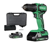 Metabo HPT MultiVolt™ 18V Cordless Subcompact Drill Kit | 1/2" Drill Chuck | Includes 2-18V, 2.0Ah Batteries with Fuel Gauge | 485" Torque | Warranty