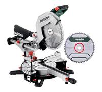 Metabo KGS 305 M 613305900 Radial and Mitre Saw Kit with Precision Cut Line Circular Saw Blade 305 mm 2 Tungsten Carbide Saw Blade and Pull Function 2 m Cable