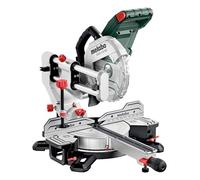 metabo KGSV 216 MC Cropped Saw, 1200 W, 216 mm Saw Blade with Pull Function, LED Cutting Line, Variable Speed, Tilting on Both Sides, Compact, Precise Cuts, Chip Extraction, Wood Aluminium
