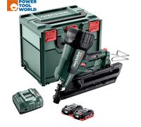 Metabo NFR18LTX90BL 18V Brushless 1st Fix Nailer Kit 2 x 4.0Ah Battery 612090800