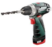 Metabo PowerMaxx BS - cordless combi drills (Lithium-Ion (Li-Ion), 10.8 V, 2 Ah, 800 g, Black, Green)