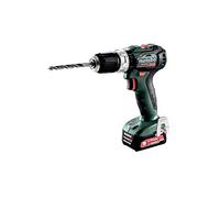 Metabo PowerMaxx SB 12 BL Cordless Hammer Drill (601077500) Plastic Case 12 V 2 x 2Ah Li-Ion + SC 30, 12 V, Black, Green, Red, Silver, Black, Green, Red, Silver, Size