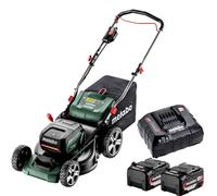 Metabo RM 36-18 LTX BL 46 36V Brushless 46cm Lawn Mower 2 x 4Ah Battery Charger