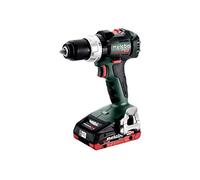 Metabo SB 18 LT BL (602316800) Cordless Hammer Drill 18V with 2 Li-Power Battery Packs (36 V/5.2 Ah) and Charger ASC 55 in Plastic Carry Case
