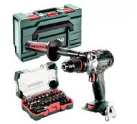 Metabo Sb 18 Ltx Bli 18V Brushless Impuls Combi Hammer Drill + Bit Set 602360840