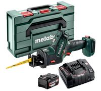 Metabo SSE 18 LTX 18V Compact Sabre Saw with 1 x 5.2Ah Battery Charger & Metabox
