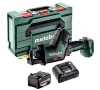 Metabo SSE 18 LTX BL 18V Brushless Sabre Saw 1 x 4.0Ah Battery Charger & Metabox