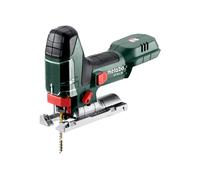metabo ST 18 L Cordless Jigsaw 90-18 V, 90 mm Cutting Depth, 3,000 rpm Stroke Number - LED Light, Tool-Free Saw Blade Change, Quick System, Restart Protection - Without Battery and Charger