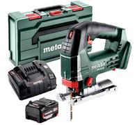 Metabo STB 18 L 90 18V Top Handle Jigsaw 1 x 5.2Ah Battery Charger & Metabox