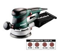 Metabo SXE 450 TurboTec 150mm Orbital Sander 240V 600129380 & 100 x Sanding Disc