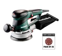 Metabo SXE 450 TurboTec 150mm Orbital Sander 240V 600129380 & 25 x Sanding Disc