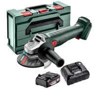 Metabo W 18 L 9-125 18V 125mm Angle Grinder 1 x 2.0Ah Battery Charger & Metabox