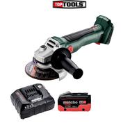 Metabo W 18 L BL 9-125 18V BL 125mm Angle Grinder With 1x 10Ah Battery & Charger