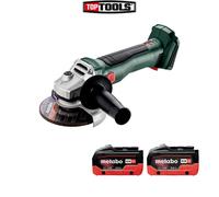Metabo W 18 L BL 9-125 18V BL 125mm Angle Grinder With 2 x 5.5Ah Batteries